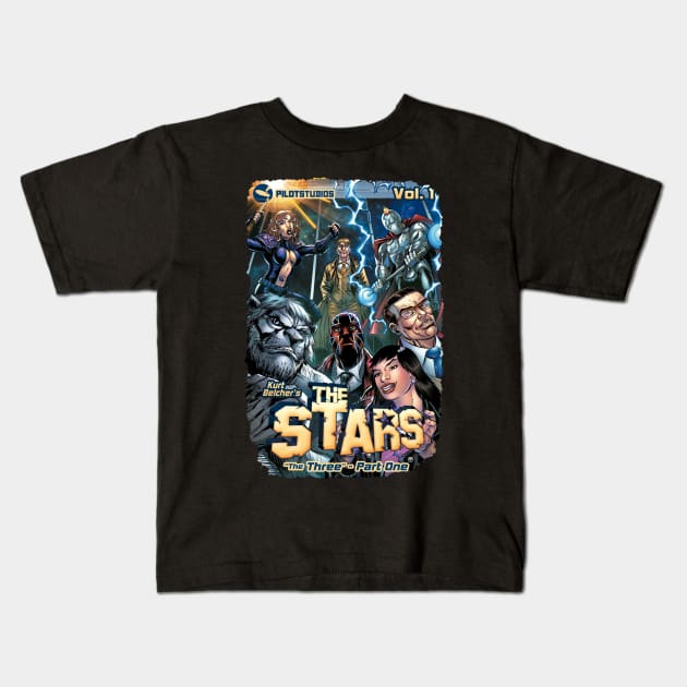 Stars by Pilot Studios Kids T-Shirt by PilotStudios